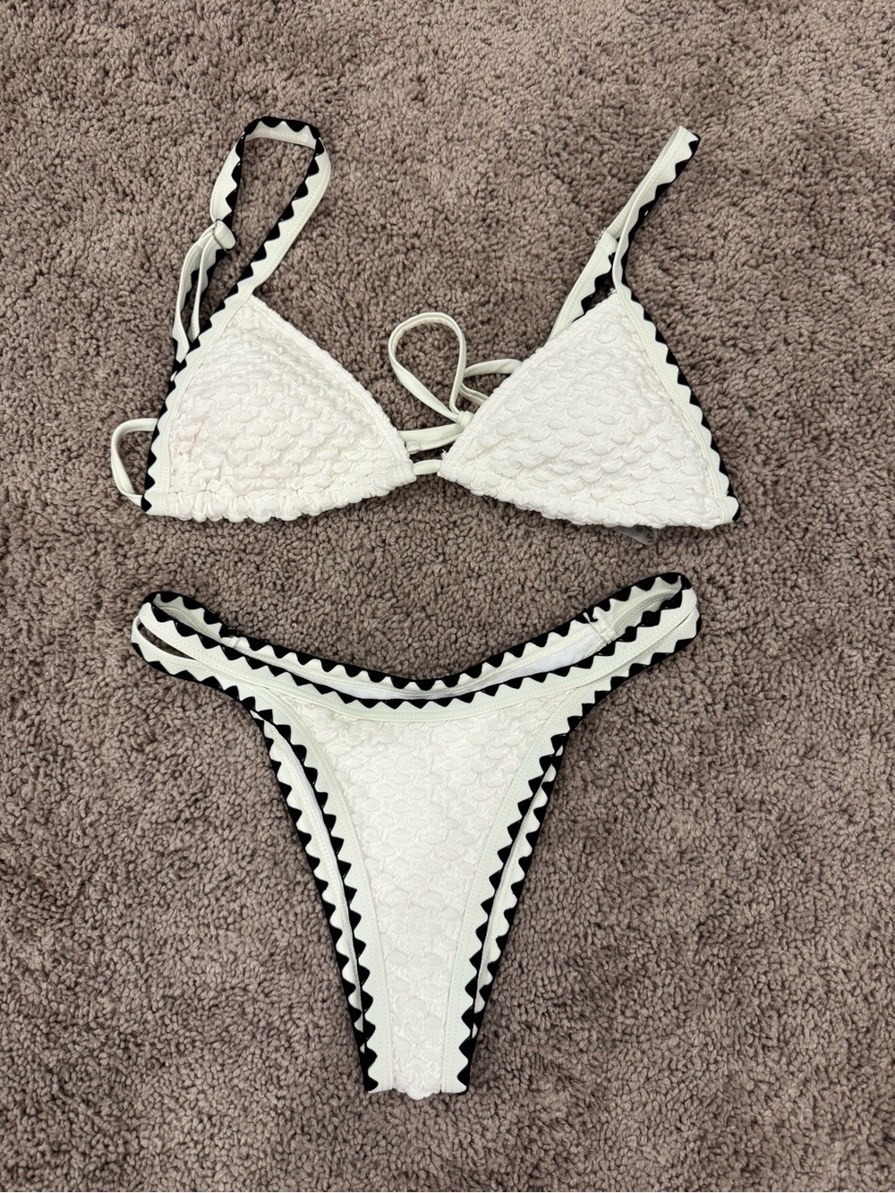 Black and ivory bikini